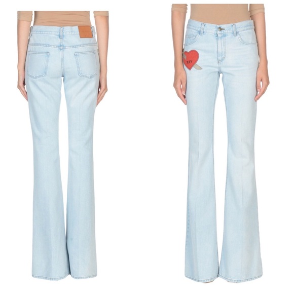 Gucci Denim - GUCCI embroidered heart & dagger jeans